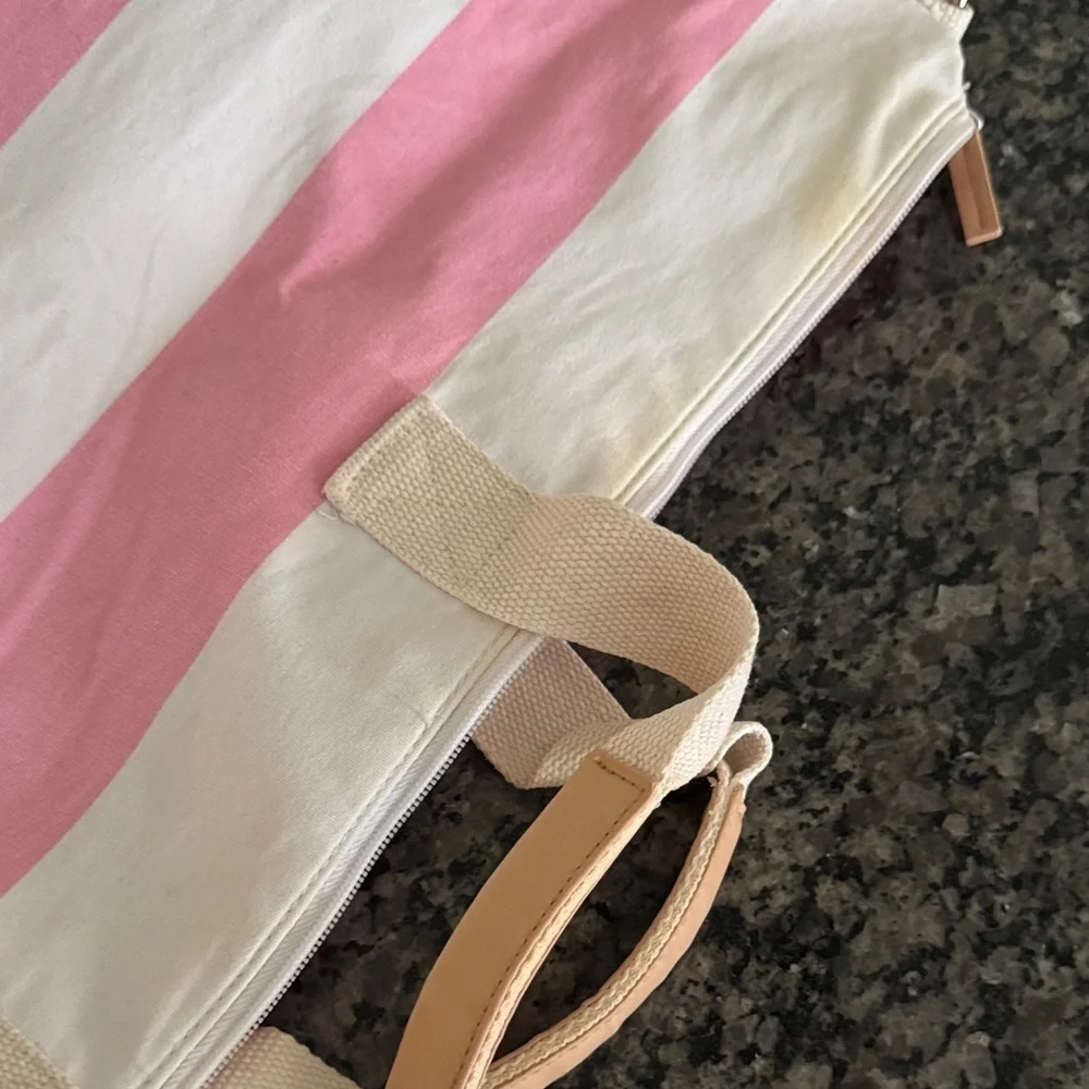 Victoria's Secret Pink and White Tote Bag